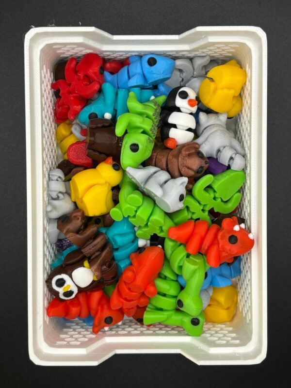 3D Printed Articulated Flexible Fidget Toy Sensory Pet Cute 3D Print Mini Gift Idea Assorted Baby Animal Bundle