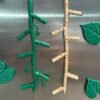 English Ivy & Morning Glory Fridge Magnets with Articulating Vine | Set | ForgeCore Design | Fridge Foliage | Kitchen Design Idea