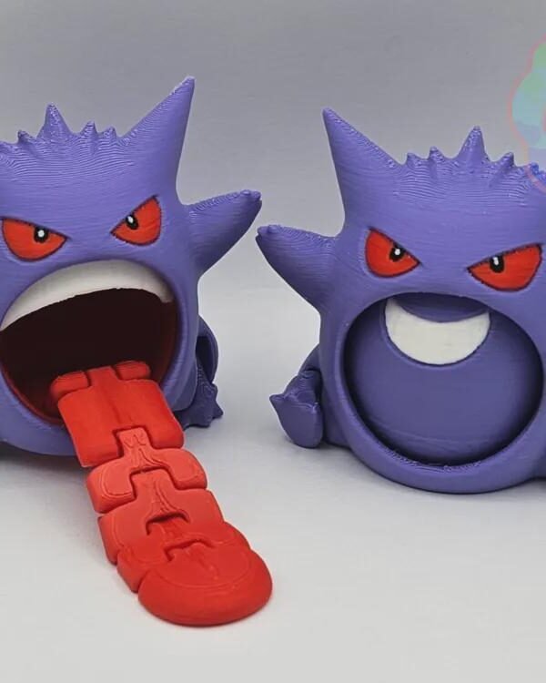 Fully Articulated Pokémon Gengar – Customizable 3D Printed Pocket Monsters