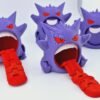 Fully Articulated Pokémon Gengar – Customizable 3D Printed Pocket Monsters