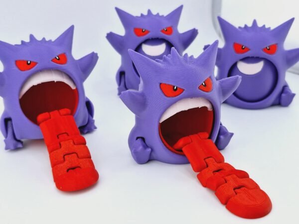 Fully Articulated Pokémon Gengar – Customizable 3D Printed Pocket Monsters