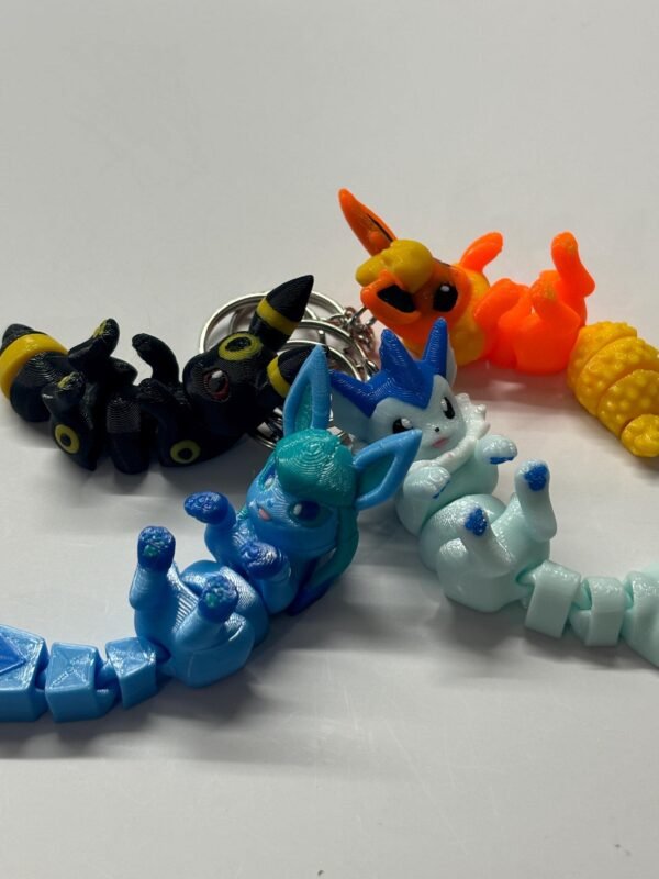 3D Printed Flexy Eevee Eevolution – Articulated Pokémon Toy | Eevee Evolution Fidget Figure | Poseable Vaporeon Gift for Collectors & Fans